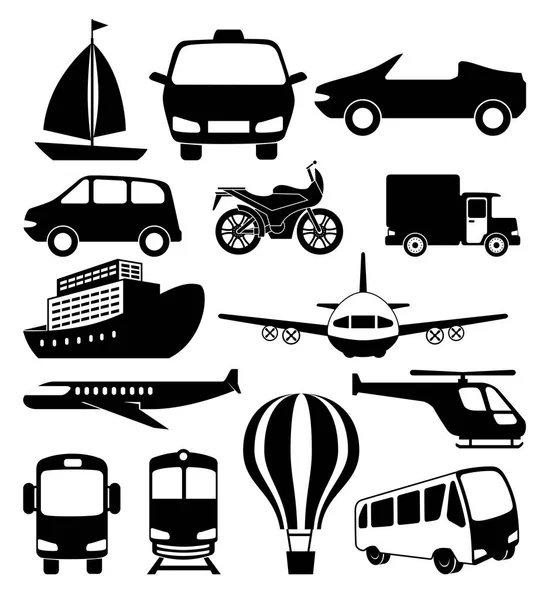 Transport logistic set vehicles — Stock Vector