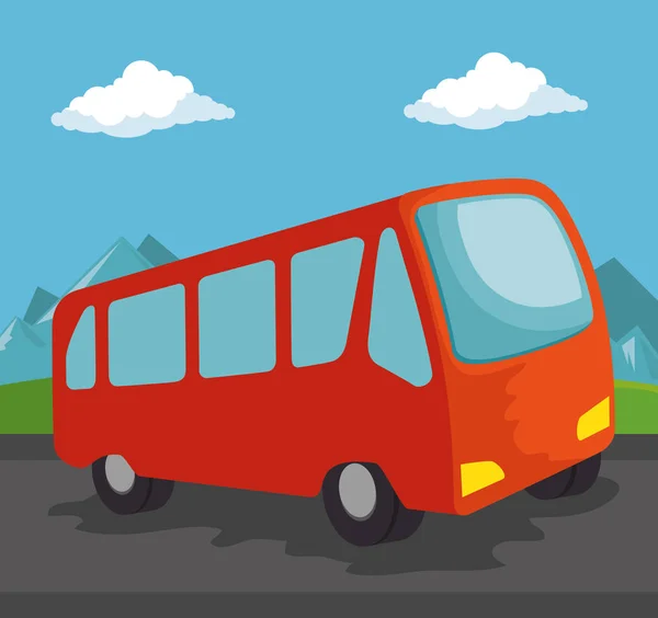 公共汽车运输公共图标 — 图库矢量图片