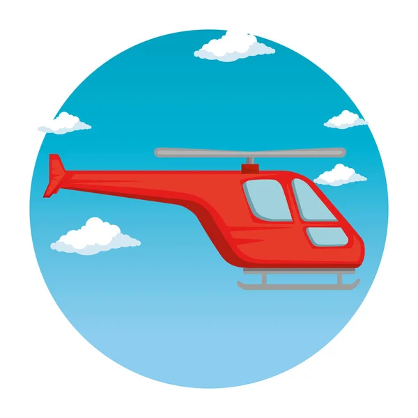 Helicopter flying transport icon — Stock Vector