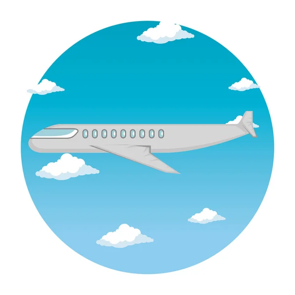 Flygplan flygande transport ikonen — Stock vektor