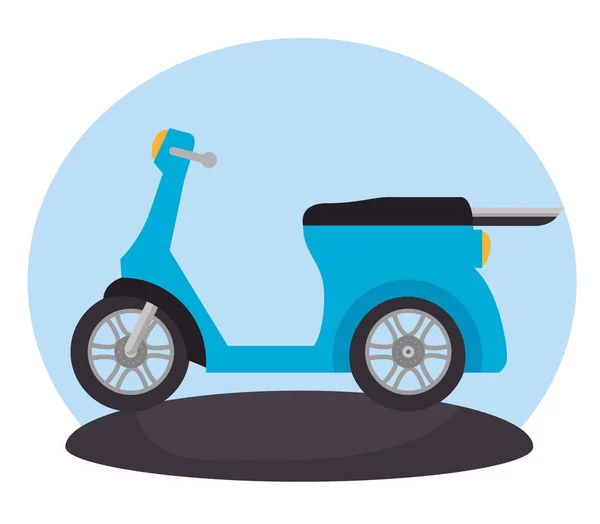 Motocyklu vozidel v silniční scéně — Stockový vektor