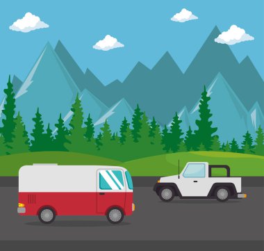 araba araç taşıma sahne