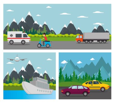 Taşıma Lojistik araçlar kümesi