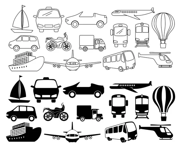 Transportset logistieke voertuigen — Stockvector