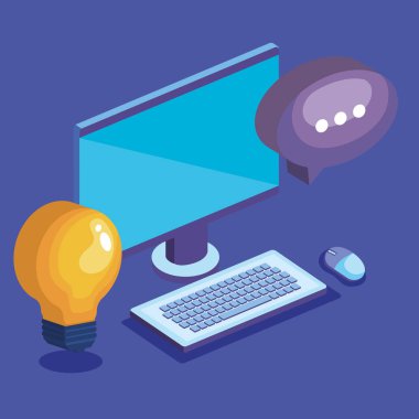 bilgisayar masaüstü ile iş ikonları/simgeleri