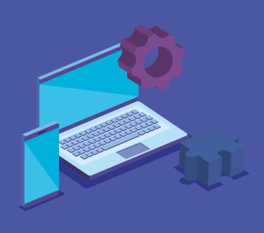 dizüstü bilgisayar ile iş ikonları/simgeleri