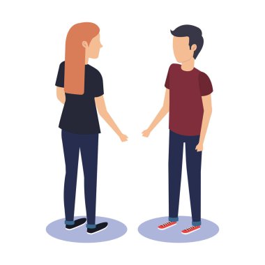 Çift avatarlar karakter konuşuyor