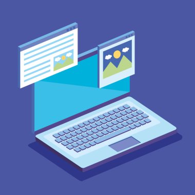 dizüstü bilgisayar ile iş ikonları/simgeleri