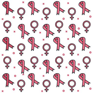 şerit pembe meme kanseri desen