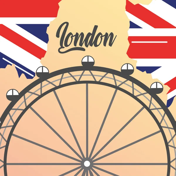 Visitar Londres viagem — Vetor de Stock