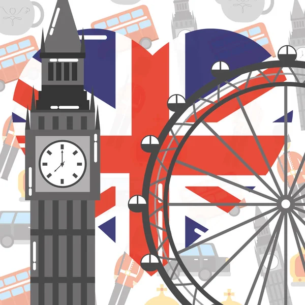 Látogasson el a londoni utazás — Stock Vector