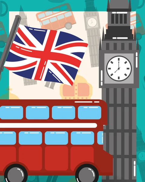 Látogasson el a londoni utazás — Stock Vector