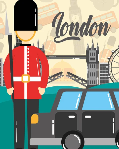런던 여행 방문 — 스톡 벡터