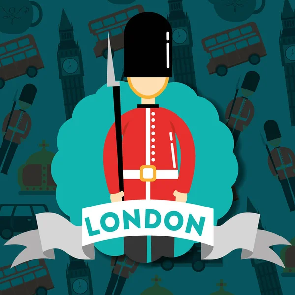 Londra Seyahat ziyaret — Stok Vektör