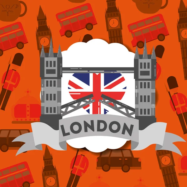 Visitare Londra viaggi — Vettoriale Stock