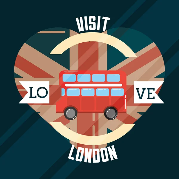 Amor visita londres —  Vetores de Stock