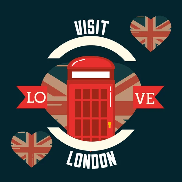 Amour visite Londres — Image vectorielle