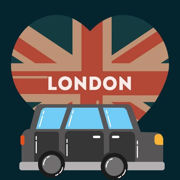 Amor visita londres — Vector de stock