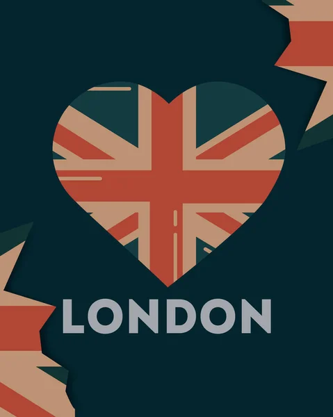 Szerelem látogasson el Londonba — Stock Vector