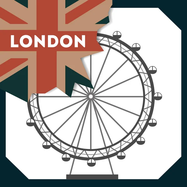 Aşk Londra ziyaret — Stok Vektör