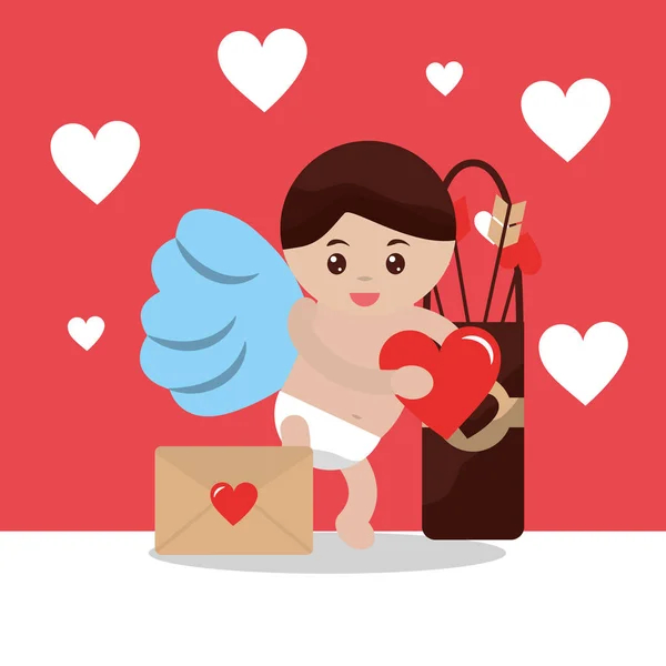 Valentines day love card — Stock Vector