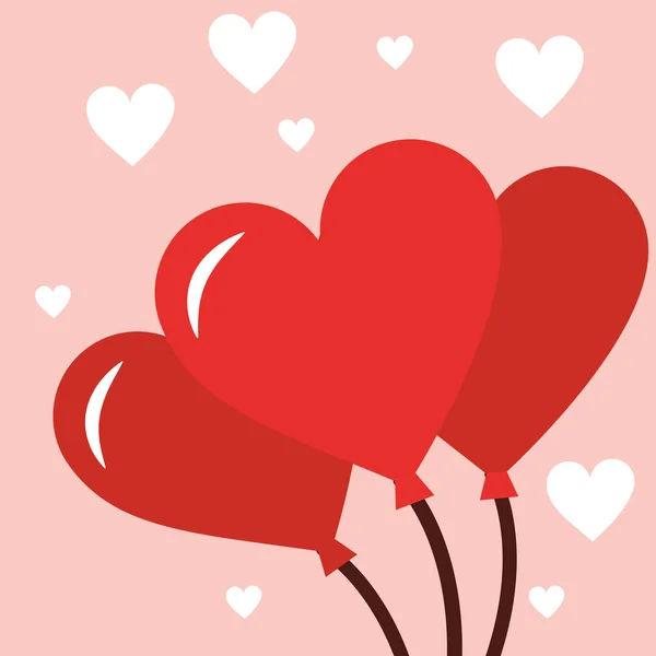 Alla hjärtans dag kärlek kort — Stock vektor