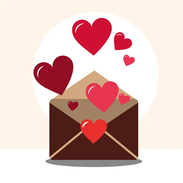 Tarjeta de amor del día de San Valentín — Vector de stock