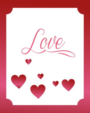 Sevgililer günü aşk kartı