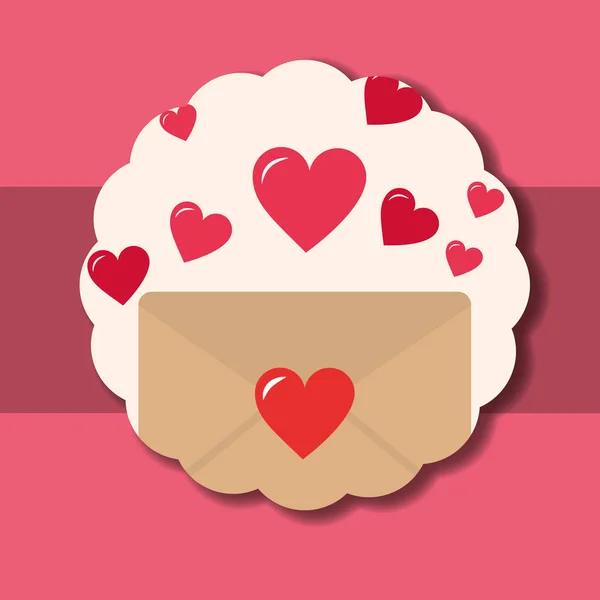 Tarjeta de amor del día de San Valentín — Vector de stock