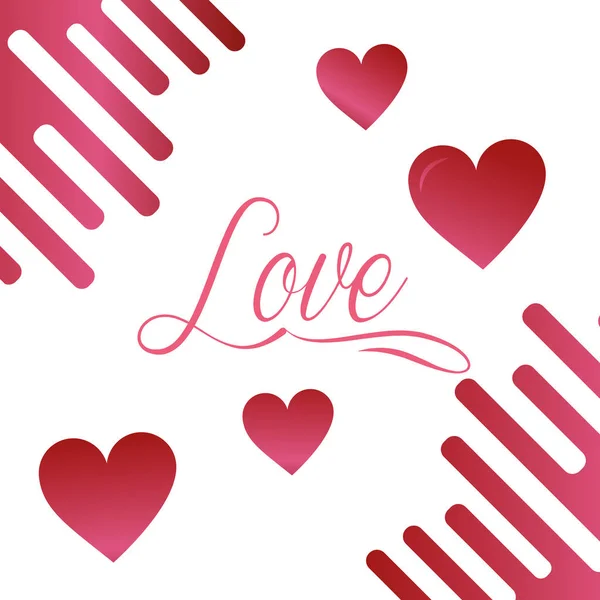 Valentijnsdag liefde kaart — Stockvector