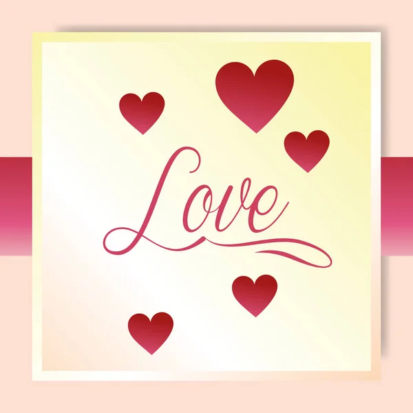 Valentýn lásku karta — Stockový vektor