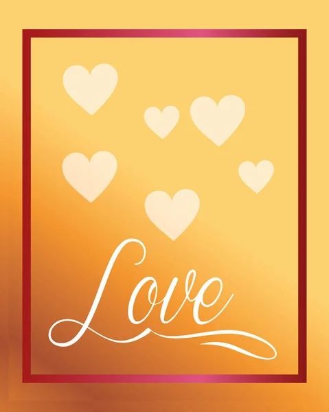 Valentines day love card — Stock Vector