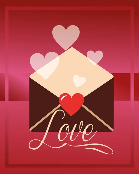 Κάρτα ημέρα του Αγίου Βαλεντίνου αγάπη — Διανυσματικό Αρχείο