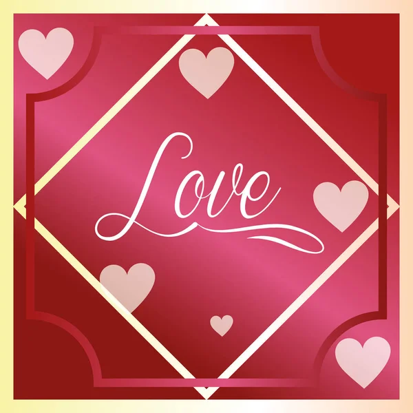 San Valentino Love Card — Vettoriale Stock