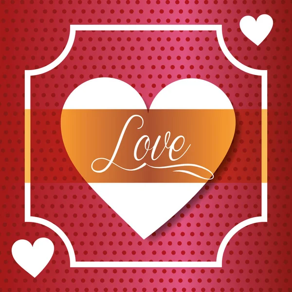 Valentines day love card — Stock Vector