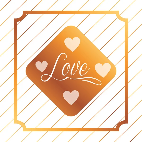 Valentines day love card — Stock Vector