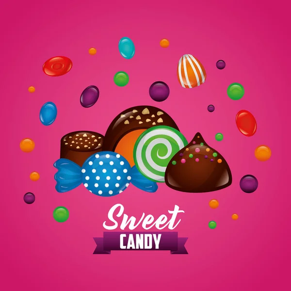 Bonbons sucrés concept — Image vectorielle