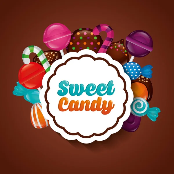 Édes candy koncepció — Stock Vector