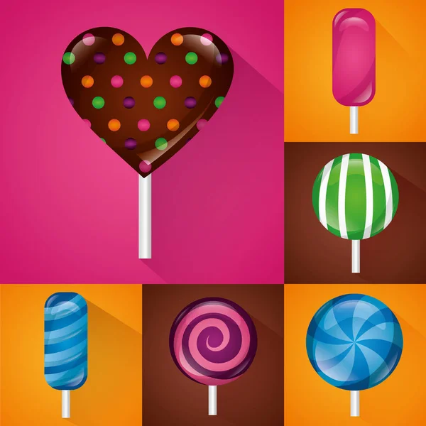 Dulce caramelo concepto — Vector de stock