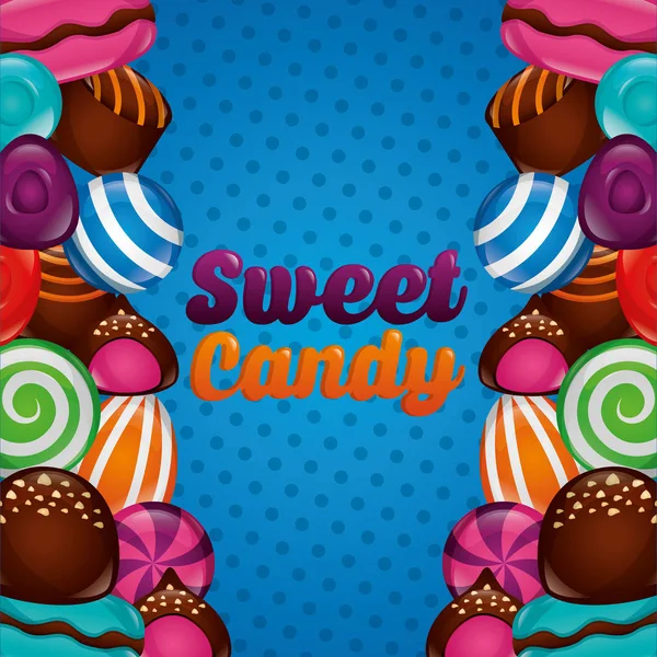 Édes candy koncepció — Stock Vector