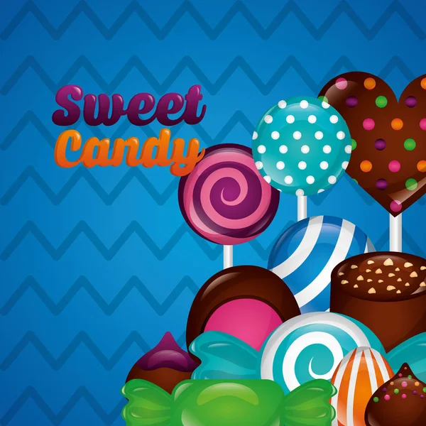 Dulce caramelo concepto — Vector de stock