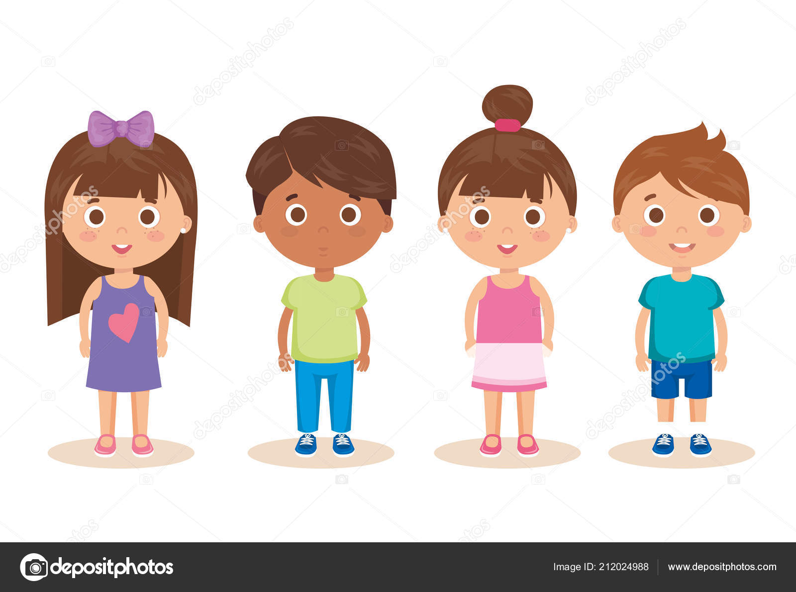 Gruppe von kleinen Kinder Figuren Stockvektor Gruppe von kleinen Kinder Figuren Stockvektor