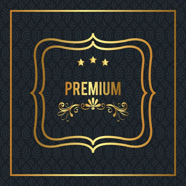 Premium quality golden frame — Stock Vector