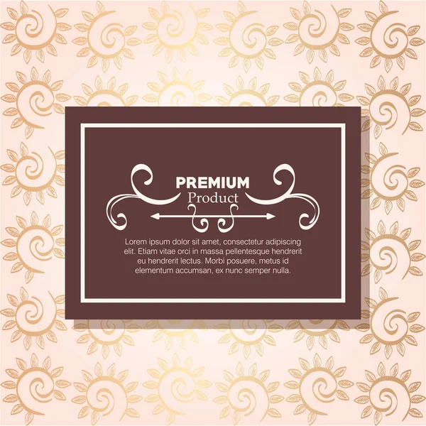 Premium quality elegant frame — Stock Vector