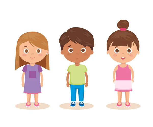 Ομάδα μικρών παιδικών χαρακτήρων — Διανυσματικό Αρχείο