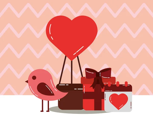 De dag van Valentijnskaarten liefde — Stockvector