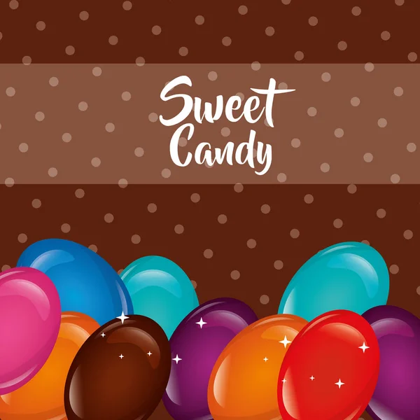 Édes candy koncepció — Stock Vector