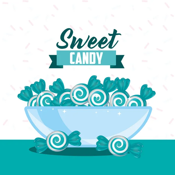 Édes candy koncepció — Stock Vector