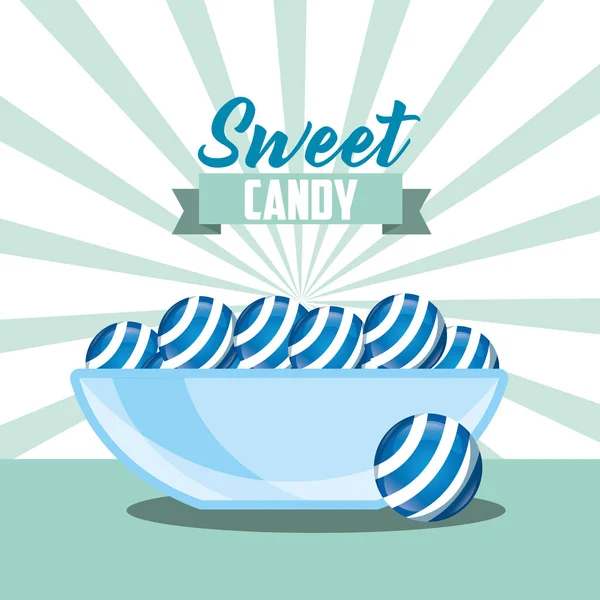 Édes candy koncepció — Stock Vector