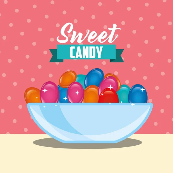 Édes candy koncepció — Stock Vector